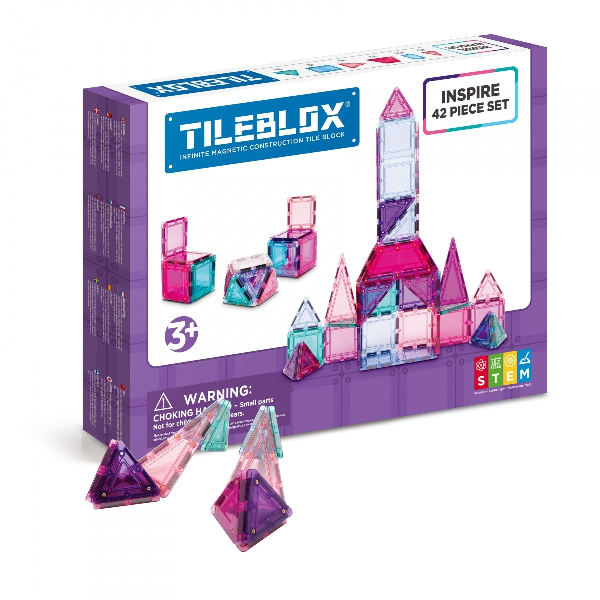 Magformers Tileblox Pastel 42 darabos Mágneses Építőjáték (005-1030008)