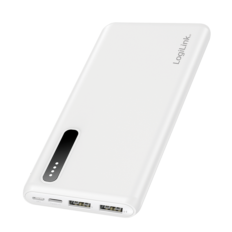 Logilink Powerbank 2x USB-A (5 V/2,4 A / 8000 mAh 12 W) - fehér (PA0311W)