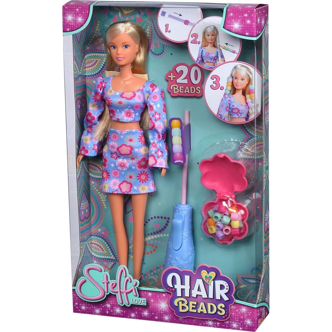 Simba Steffi Love Baba Játékszett Hajgyöngyökkel (GXP-886354)