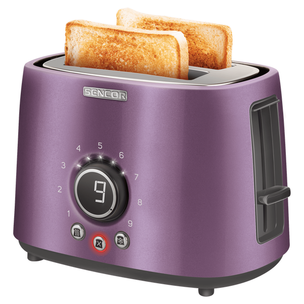 Тостер Sencor STS 6053VT, 2 филийки, 1000W, лилав