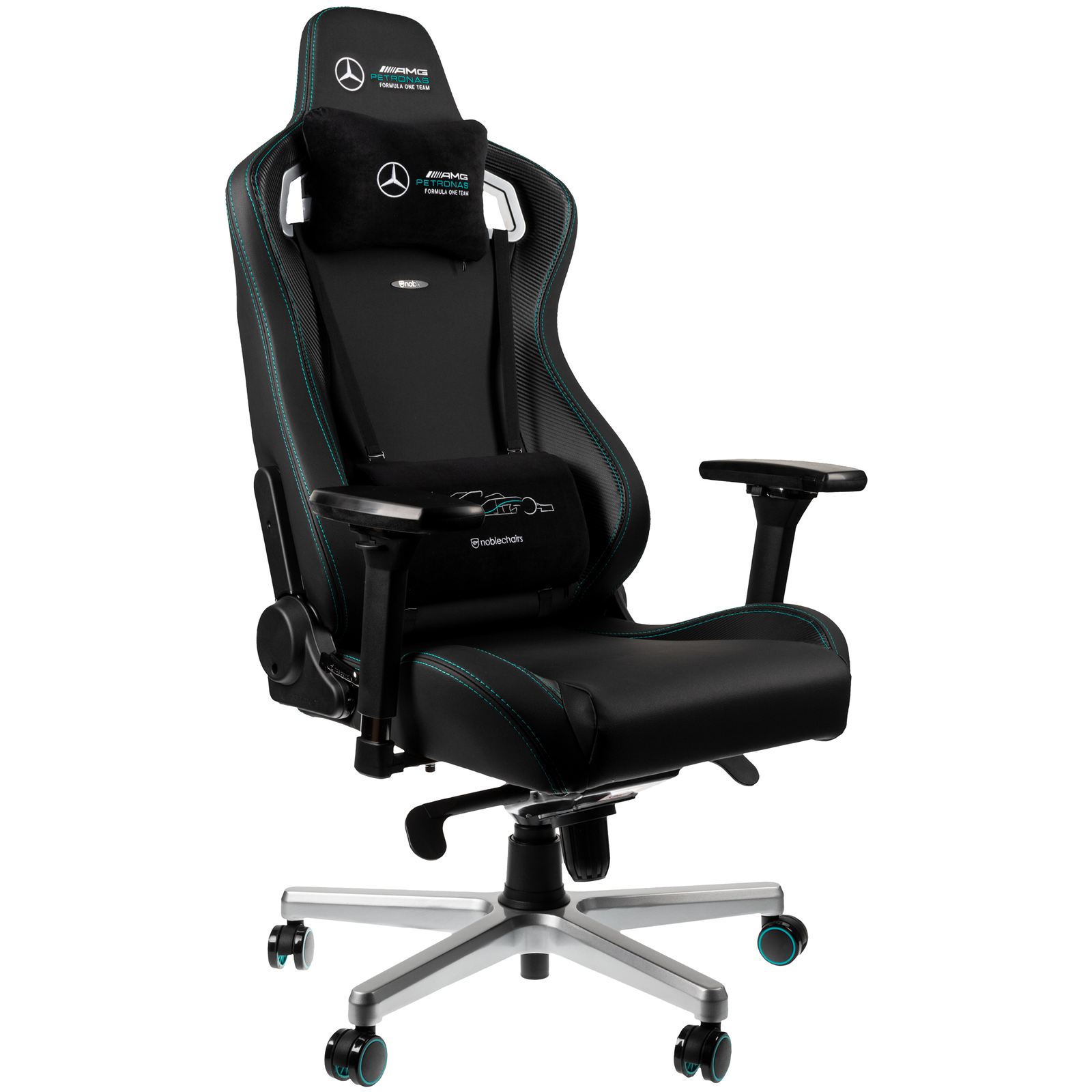 Herné kreslo Noblechairs EPIC Mercedes-AMG Petronas F1 Team do 120kg (NBL-EPC-PU-MPF)