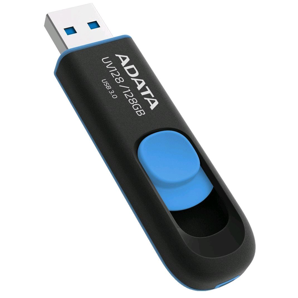 USB Flash памет ADATA DashDrive UV128 16GB, USB 3.0, Black/Blue