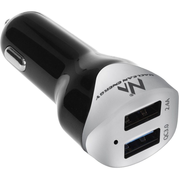 Autótöltő Max4.8A 2XUSB Maclean Energy Mce157 Qualco mm Quick Charge Qc 3.0 Plusz Kábel 1.5 m Ezüst