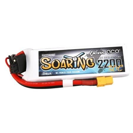 Gens Ace G-Tech Soaring 2200mAh 7.4V 30C 2S1P XT60 akkumulátor (GEA222S30X6GT) (GEA222S30X6GT)