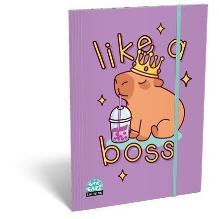 Dosky s gumičkou "Lollipop Capybara", kartón, A4, LIZZYSULI