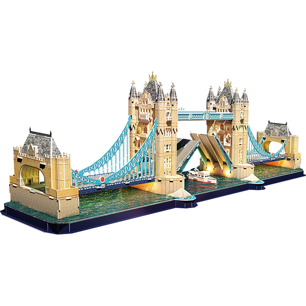 CUBICFUN 3D puzzle játék 222 darabos London Tower Bridge LED világítással