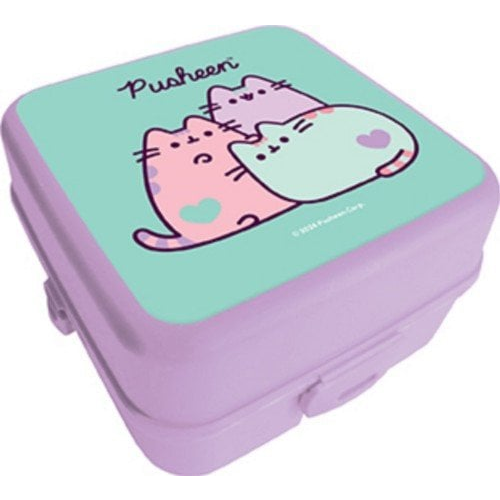 Pusheen Cicás Műanyag Uzsonnás Doboz - Lila 679810 