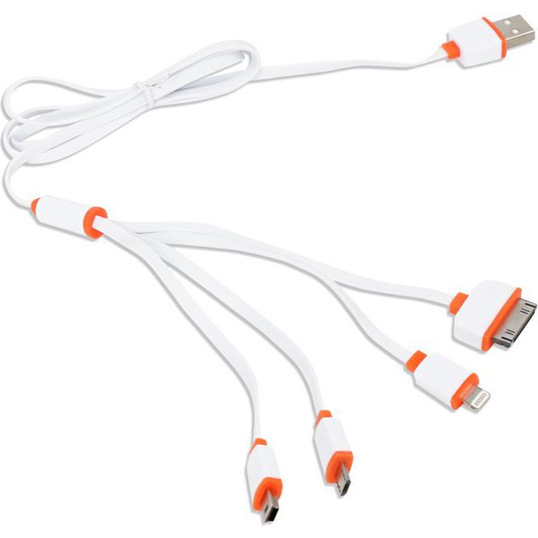 Platinet OUCK4WO oplader til mobil enhed Mobiltelefon, Smartphone Orange, Hvid USB Indendørs