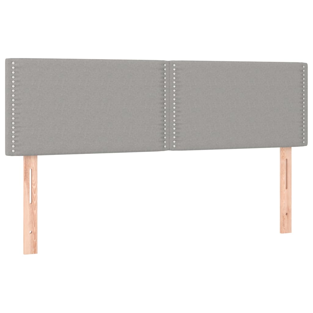 2 db világosszürke szövet fejtámla 72 x 5 x 78/88 cm (345924)