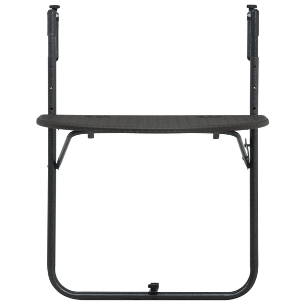 barna rattan hatású műanyag függő erkélyasztal 60x64x83,5 cm