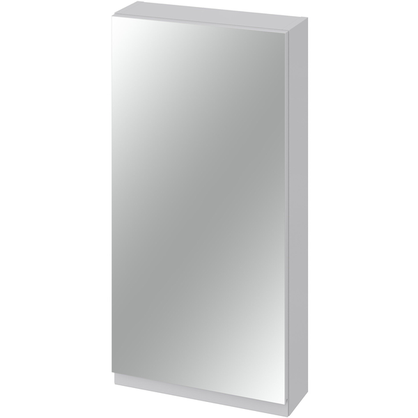 Fürdőszoba szekrény tükörrel Cersanit Moduo, S590-033-DSM, 3 polc, lassan záródó, 80x40x14,1 cm, Szürke