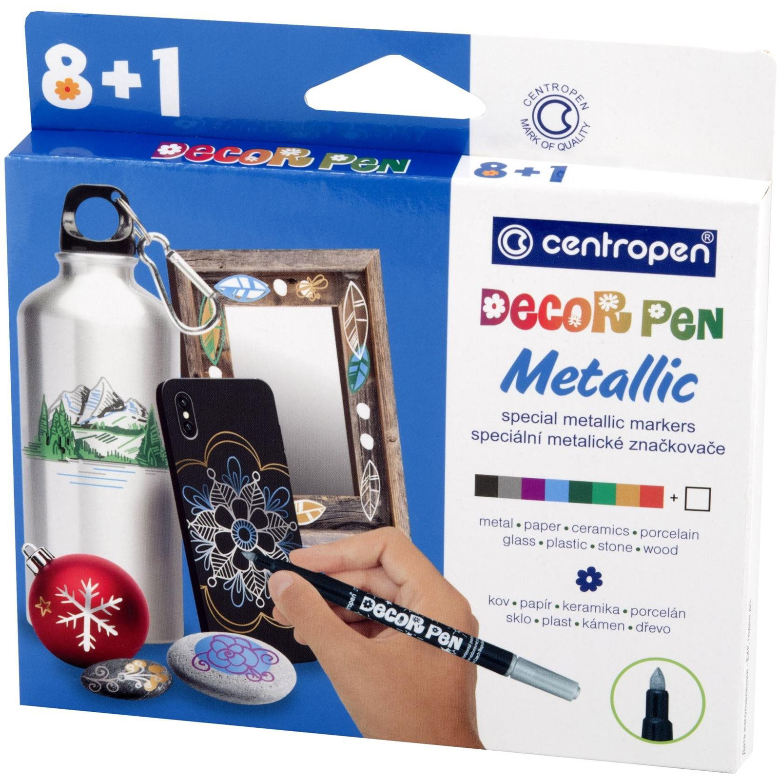 Centropen Decor Pen 2737, metálszínek, 9 db (8595013645529)