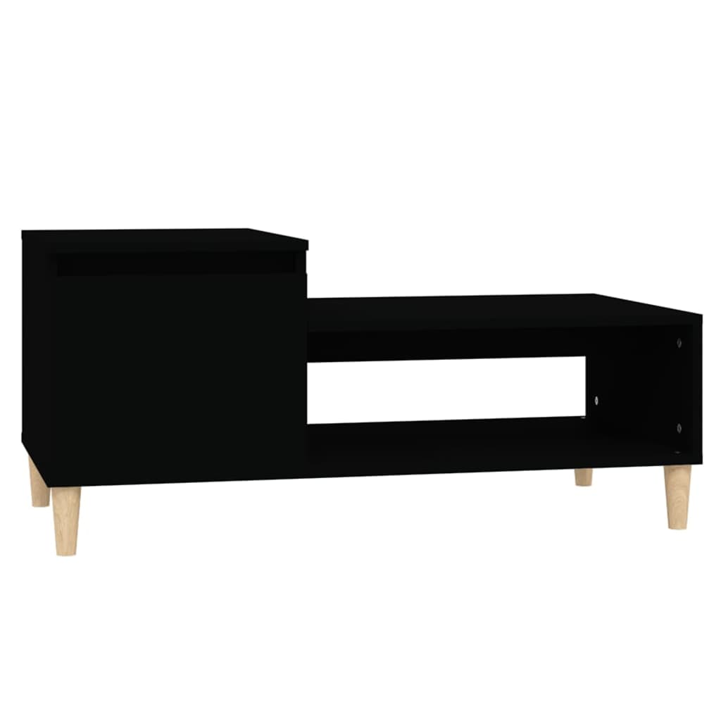 fekete szerelt fa dohányzóasztal 100 x 50 x 45 cm (821125)