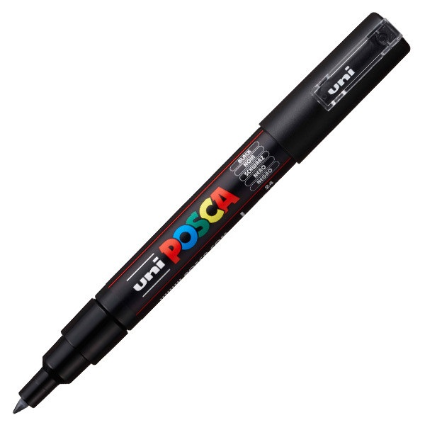 Uni Posca PC-1M 0.7mm Extra-Fine Marker - Fekete (2UPC1MF)