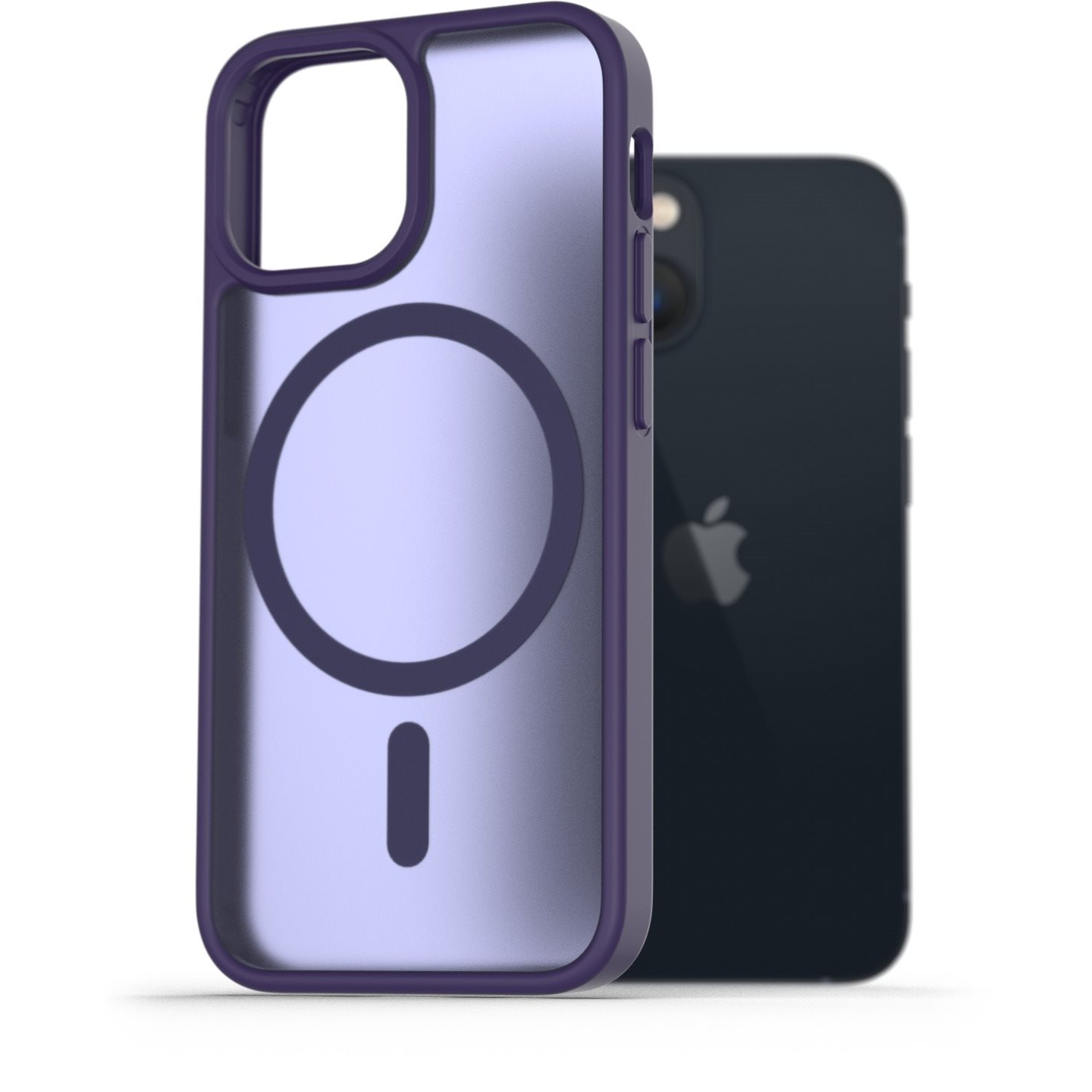AlzaGuard Matte Case Compatible with Magsafe iPhone 13 mini sötétlila tok (AGD-PCMM70DU)