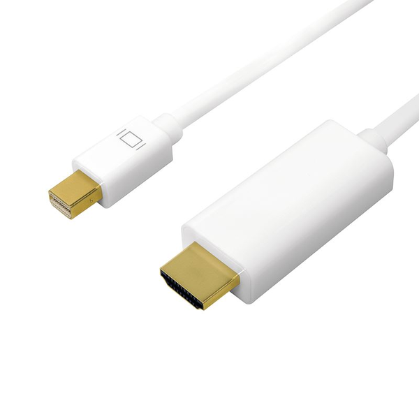 Logilink CV0123 видео кабел, адаптер Mini-DisplayPort мъжки към HDMI мъжки, 2 м, бял