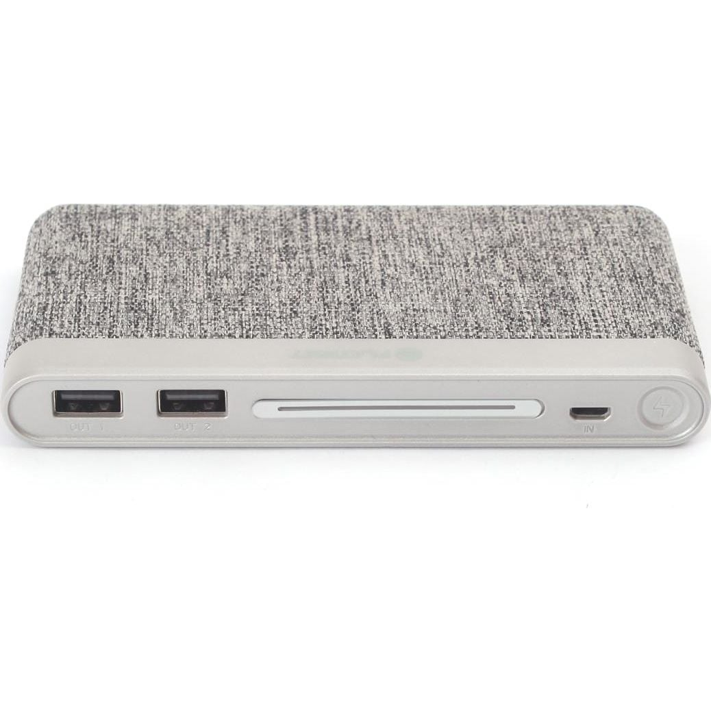 Platinet PMPB10FG 10000mAh Polymer PowerBank Fabric Light Gray (PMPB10FG)