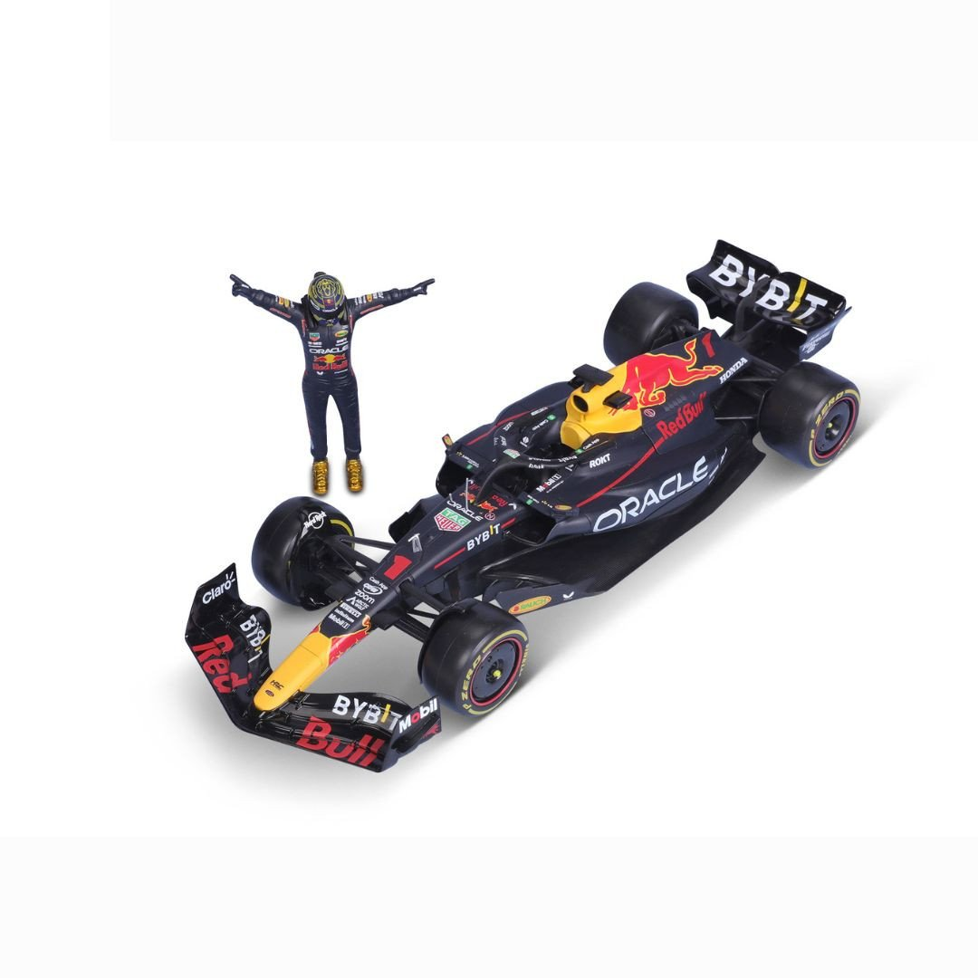 Bburago: Red Bull RB19 F1 versenyautó fém autómodell pilótával 1/24 (Max Verstappen #1) (S8905725)
