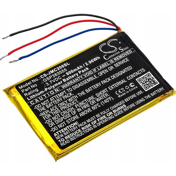 Cameron Sino Li-Polymer Akku 3.7V/800 mAh, JBL Gsp383555 Kompatibilis