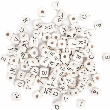  DP Craft Drewniane koraliki DPRCAFT Litery 100szt. Dalprint