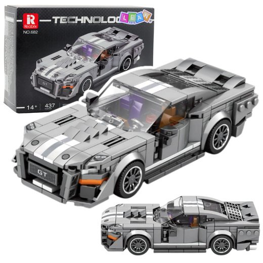 Lean Toys Gt500 Autó Építőkockák Készlet Szürke 476 db (28912)