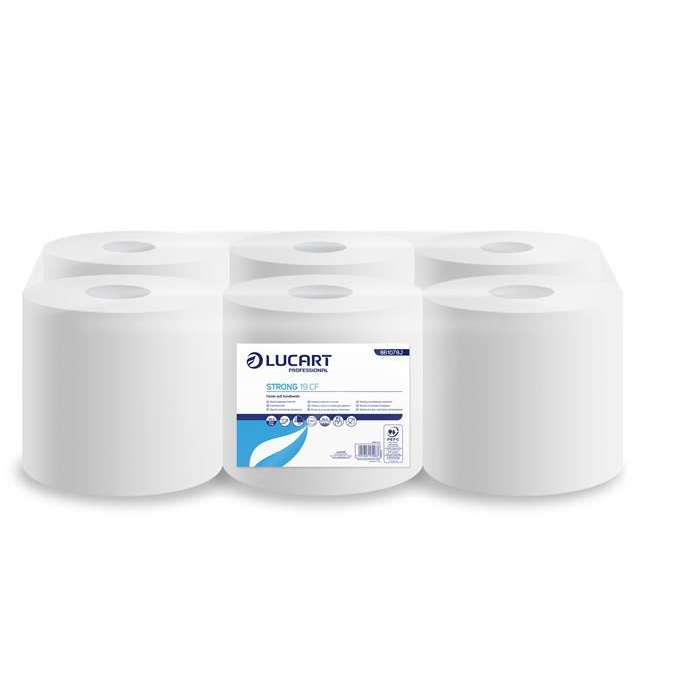 Lucart Strong 19 CF törlőkendő, tekercses belső adagolású hófehér (861078J) (L861078J)
