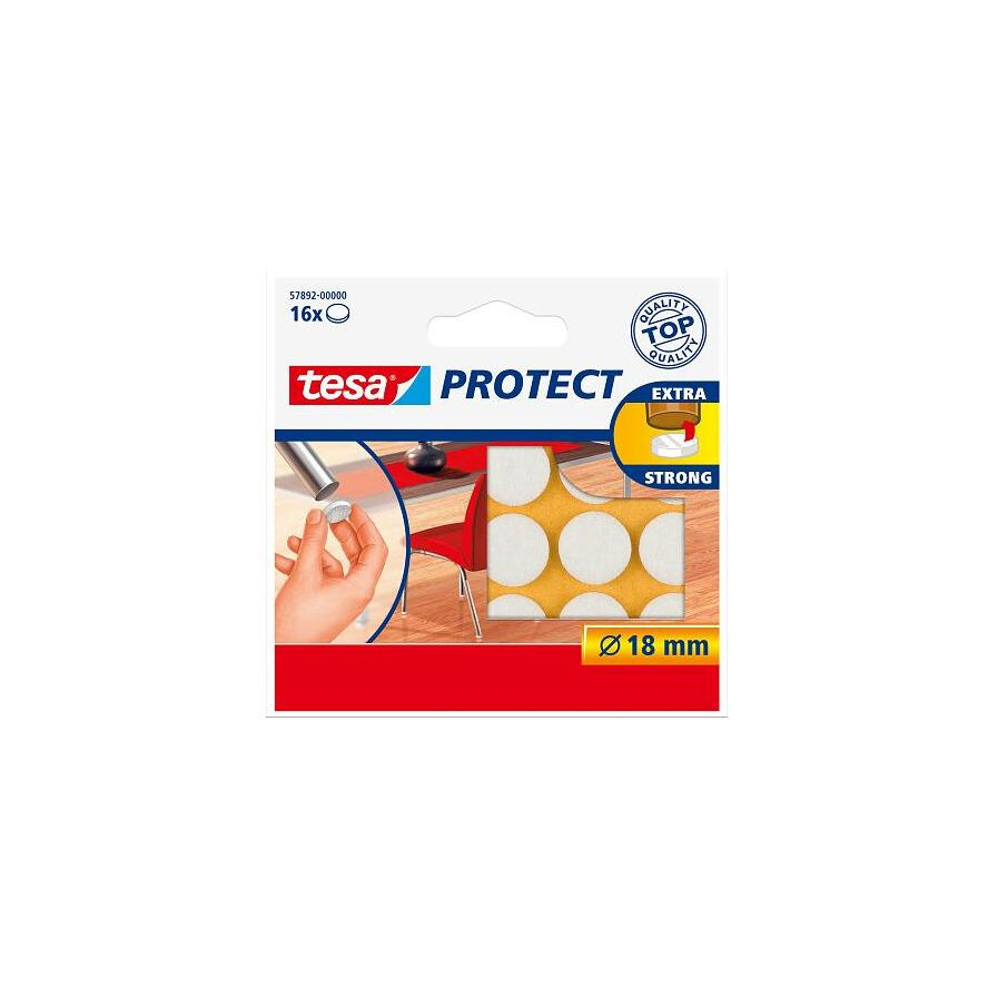 Tesa Protect Filzgleiter rund 18mm weiß 16St. (57892-00000-01) (57892-00000-01)