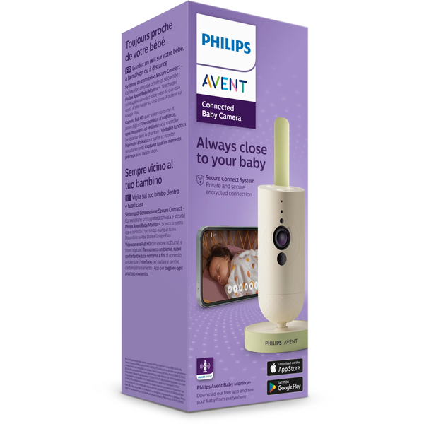 Philips AVENT SCD643/26 Baby videoskærm Wi-Fi Beige, Grøn