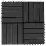 22 db (2 m2) fekete WPC teraszburkoló lap 30 x 30 cm