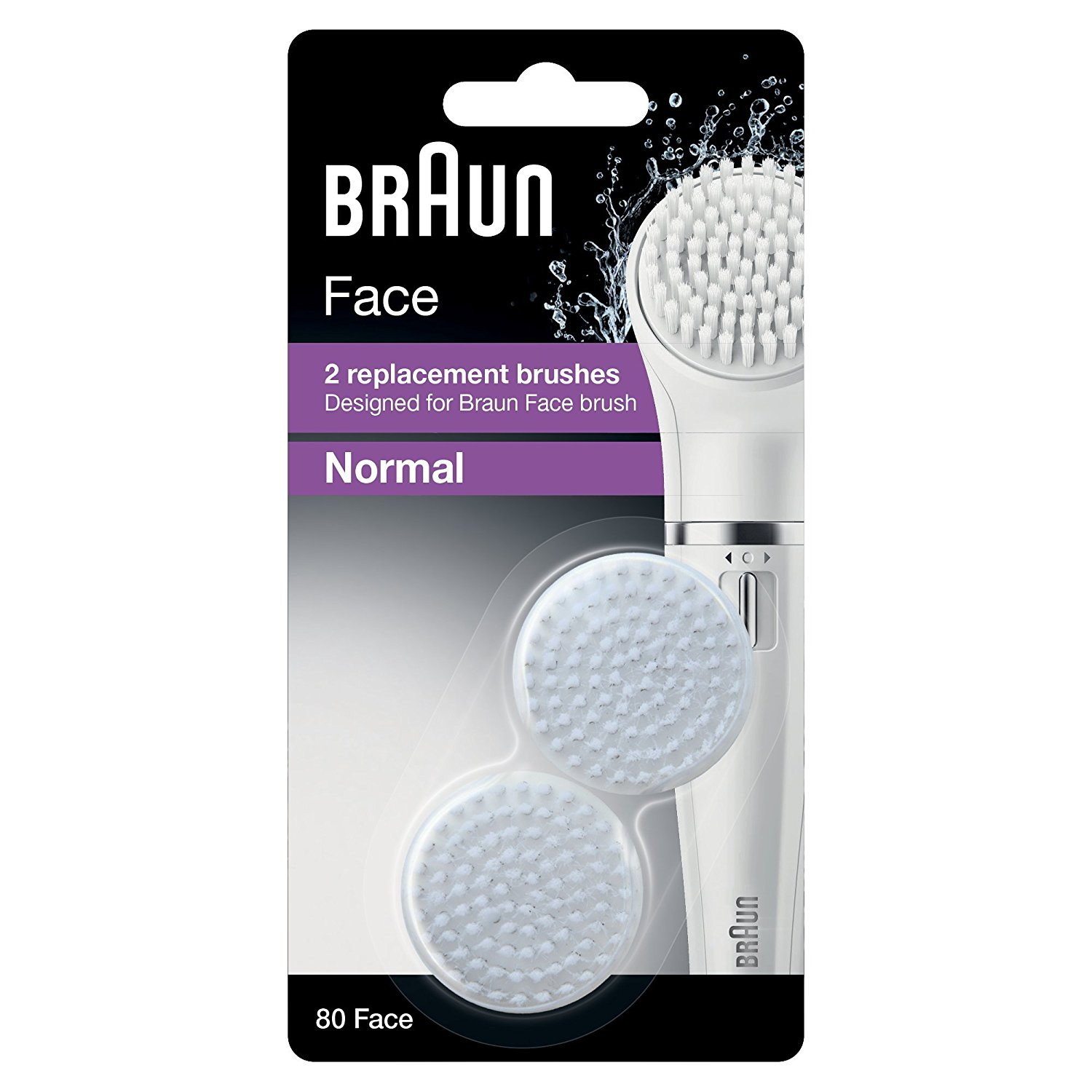 Braun Face 80 Normál arctisztító kefe (2 db / csomag) (SE80)