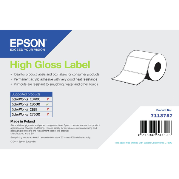 Epson High Gloss Label Selvklæbende printeretiket