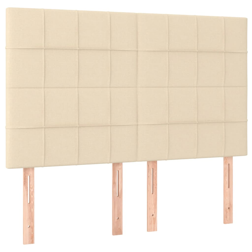 4 db krémszínű szövet fejtámla 72 x 5 x 78/88 cm (3116335)