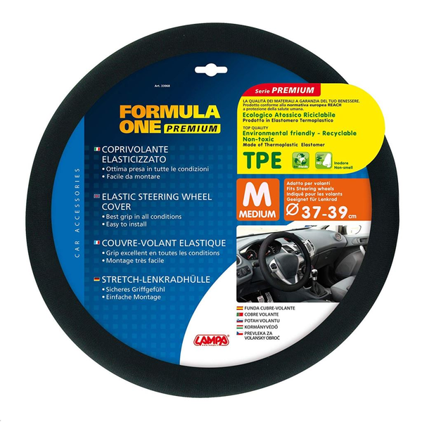 Lampa Formula One kormányvédő M-es méret fekete (33068)