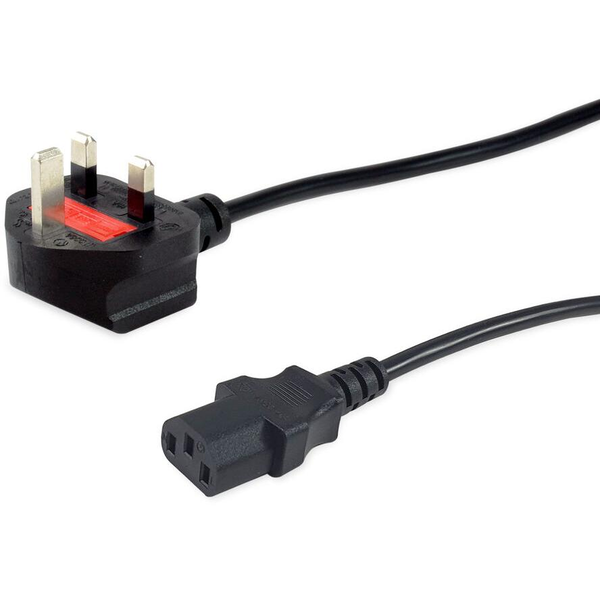 Equip 112302 cabo de energia Preto IEC C13 BS 1363
