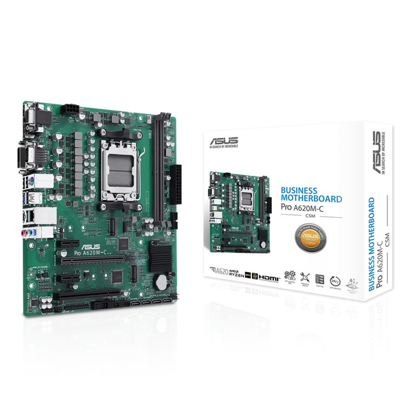 ASUS PRO A620M-C-CSM AMD A620 Presa di corrente AM5 micro ATX