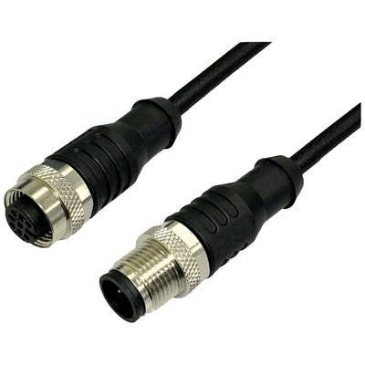 BKL Electronic 2702037 Érzékelő-működtető hosszabbítóvezeték M12 Egyenes dugóról egyenes hüvelyre 5 m Pólusszám: 3 1 db (2702037)