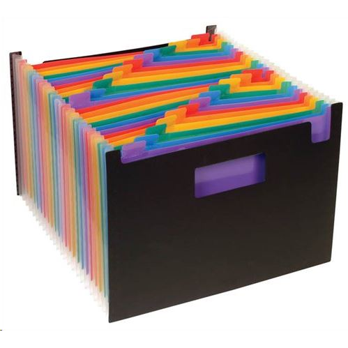 Viquel harmonikairattartó, PP, 25 rekeszes, 