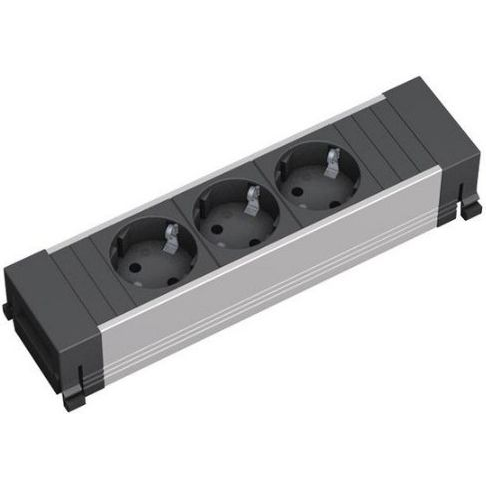 Bachmann 317.100 Elosztó kapcsoló nélkül Fekete Védőérintkezős (317.100)