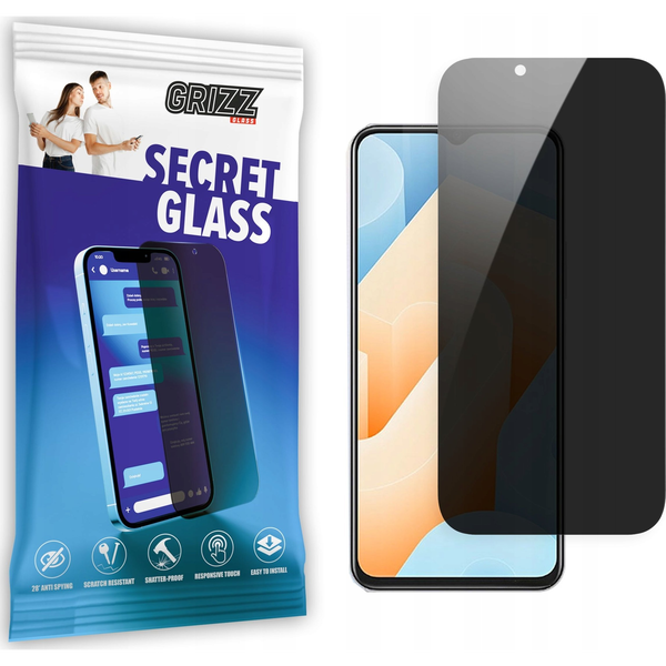  GrizzGlass Szkło prywatyzujące GrizzGlass SecretGlass Vivo IQOO U5e