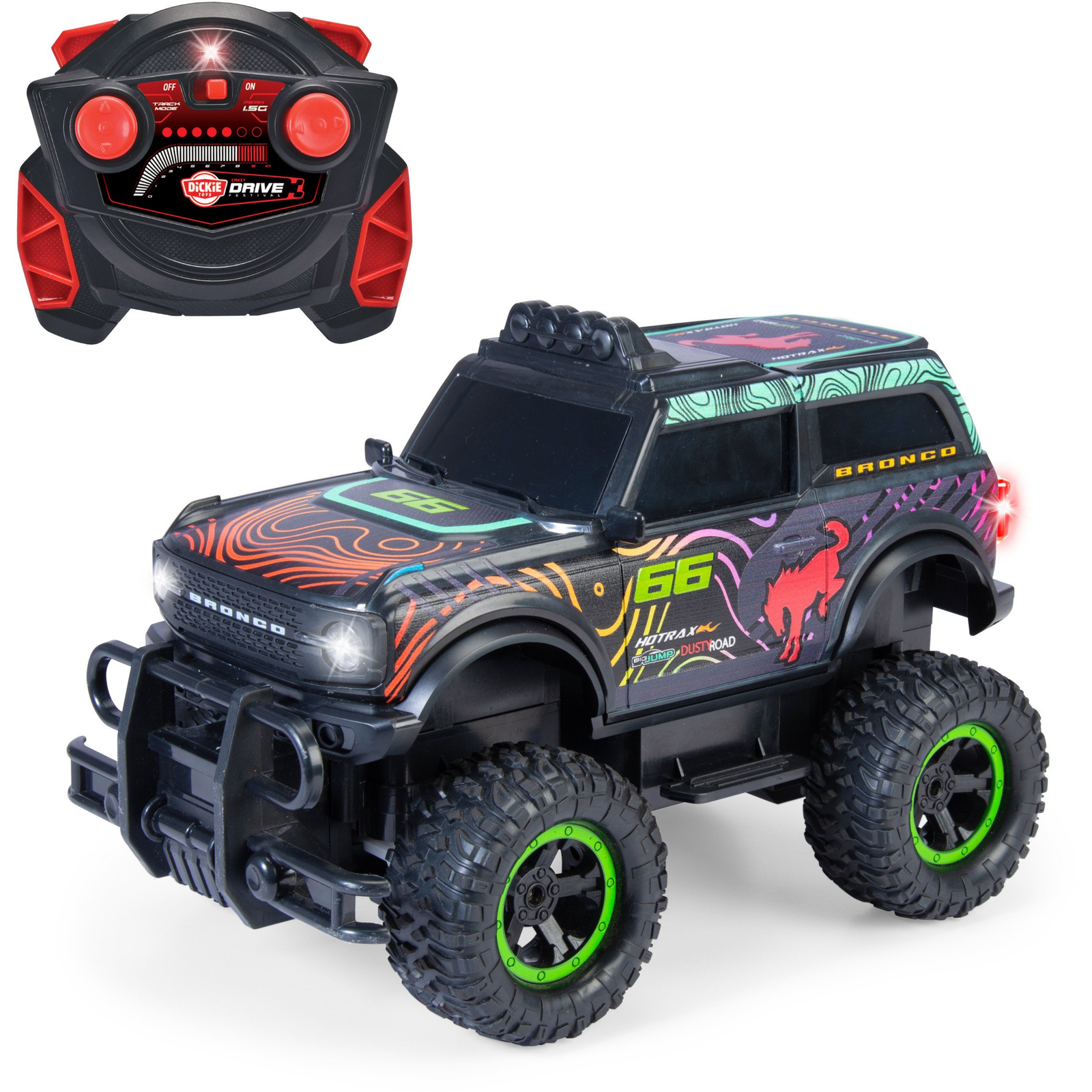 Dickie Toys 201106017 RC Ford Bronco, RTR 1:16 RC kezdő modellautó Elektro Terepjáró (201106017)