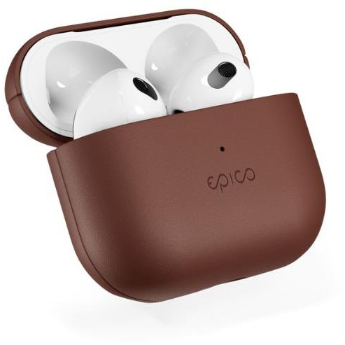 Epico Leather Case Airpods 4/4 (ANC) - barna (9911131700007)