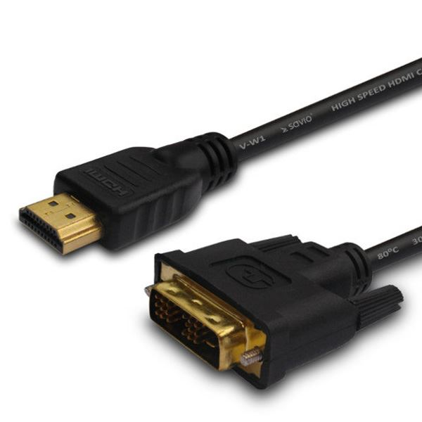 Kabel Savio HDMI - DVI-D 1.8m czarny (cl-139)
