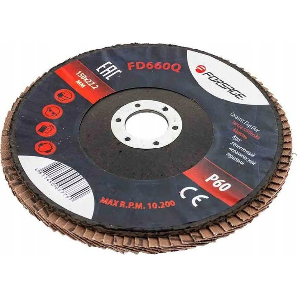  Forsage Tarcza szlifierska listkowa lamelkowa 150x22.2mm P60