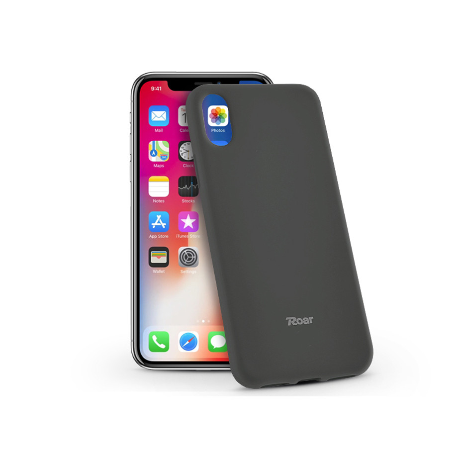 Apple iPhone X szilikon hátlap - Roar All Day Full 360 - fekete (KC0019)