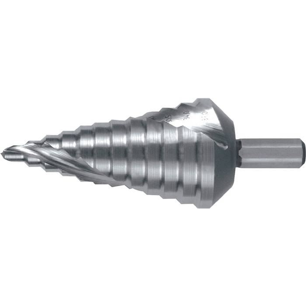 RUKO 101060E HSS fokozatfúró 6 - 37 mm, teljes hossz 100 mm, 3 oldalú szár