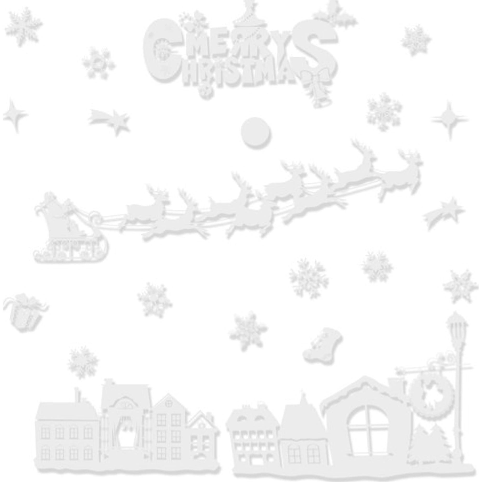 Ruhhy Karácsonyi Ablakmatricák - Város (5900779944817)