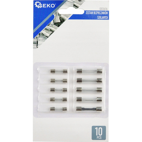 Set steklenih varovalk 10kos 5-25A