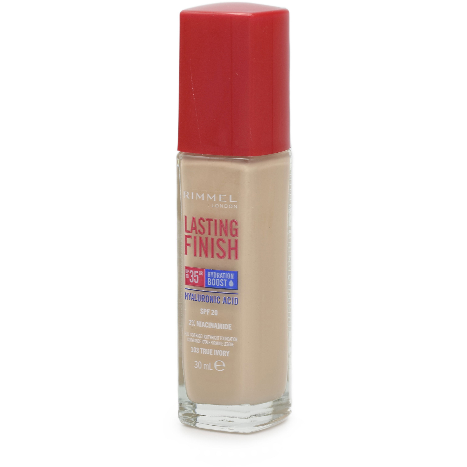 RIMMEL LONDON Lasting Finish 35H Hydration Boost SPF20 103 True Ivory 30ml (3616304825064)