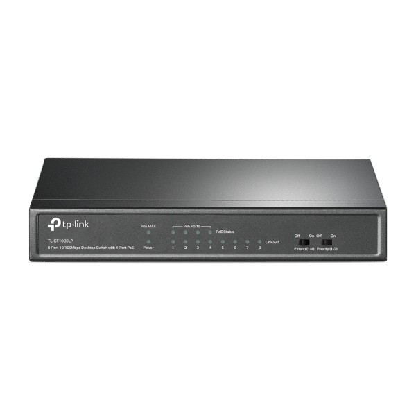 TP-Link TL-SF1008LP мрежов суич Неуправляем Fast Ethernet (10/100) Захранване по Ethernet (PoE) Черен