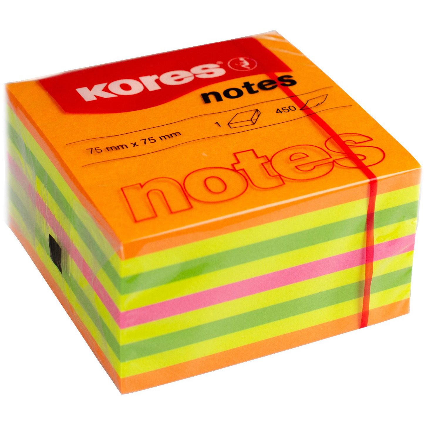 KORES CUBO Summer 75 x 75 mm, 450 lap, többféle neon szín (48465)